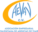 logotipo de la asociación empresarial valenciana de agencias de viaje