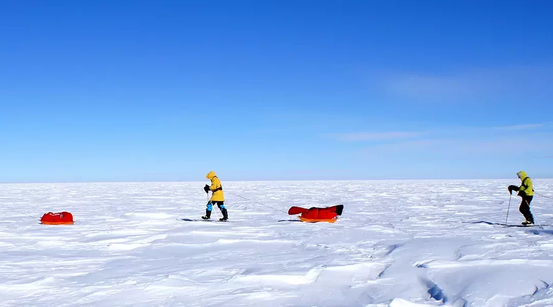 Expedición con esquís al Polo Sur geográfico
